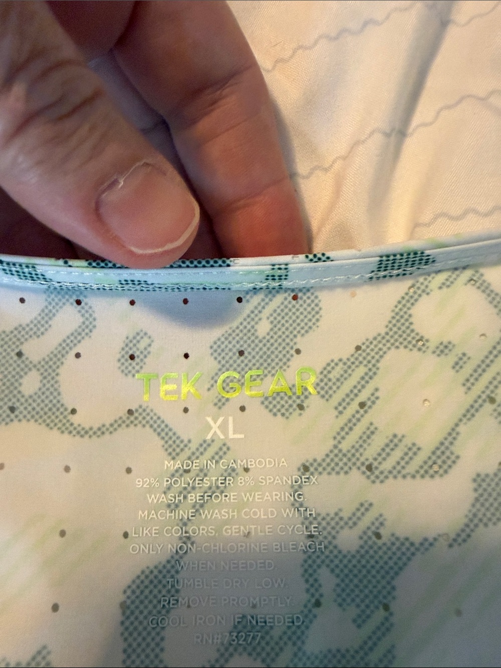 tek gear White and Light Green performance running Tank Top - Picture 7 of 7